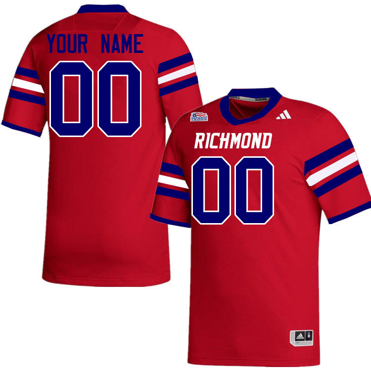 Custom Richmond Spiders Name And Number Football Jerseys-Red Custom Richmond Spiders Name And Number Football Jerseys-Red